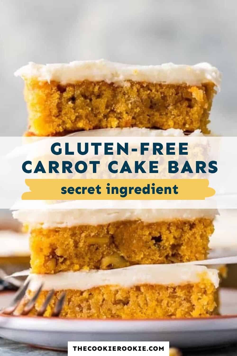 Gluten-Free Carrot Cake Bars pin image
