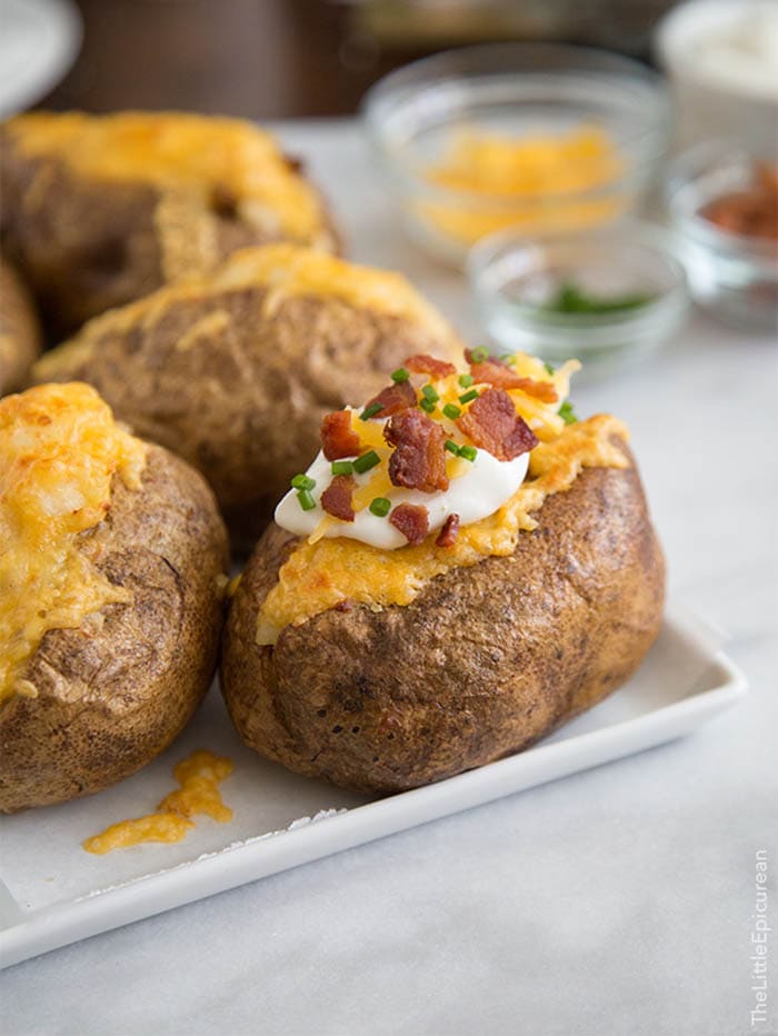 Cheddar Bacon Twice Baked Potatoes | The Little Epicurean