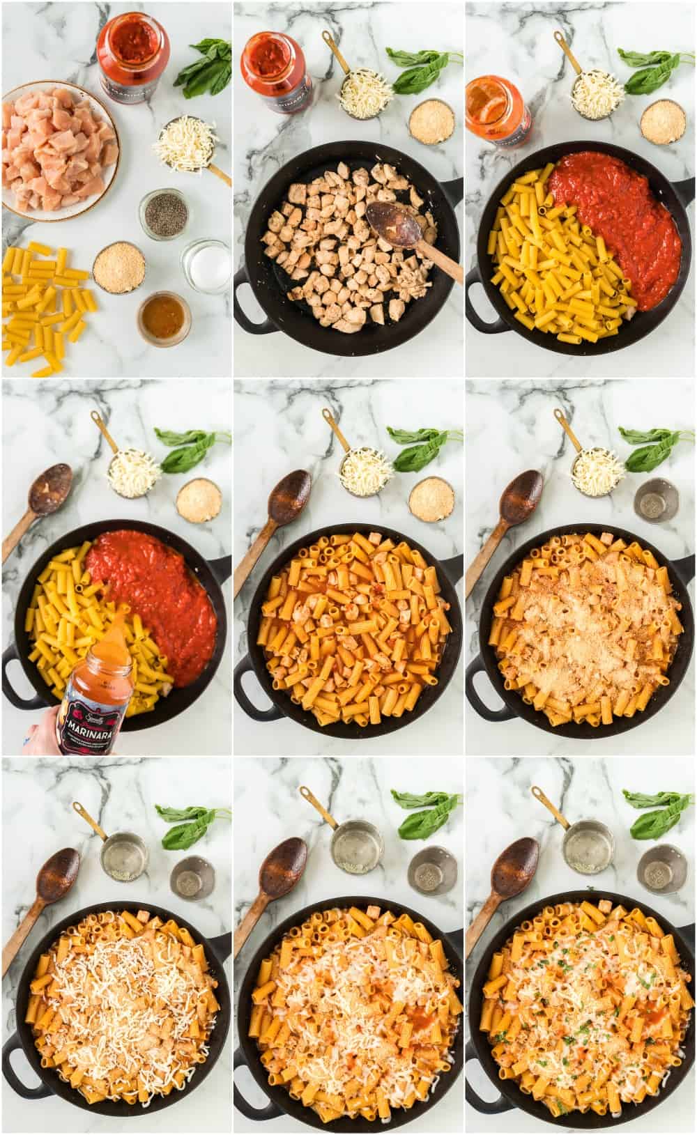 how to make chicken parmesan pasta step by step photos process shots