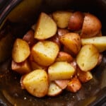 A crockpot of potatoes.