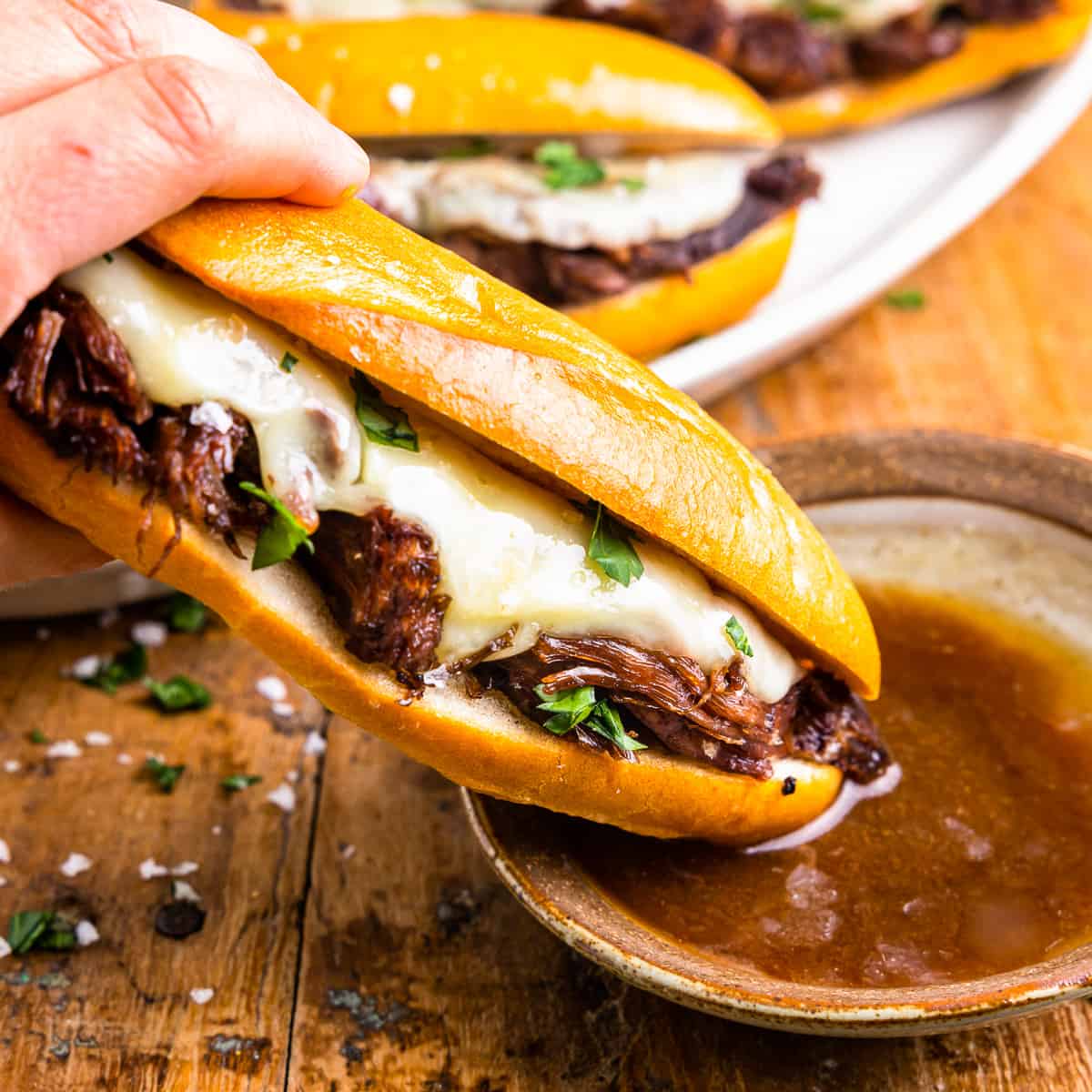 featured crockpot french dip.