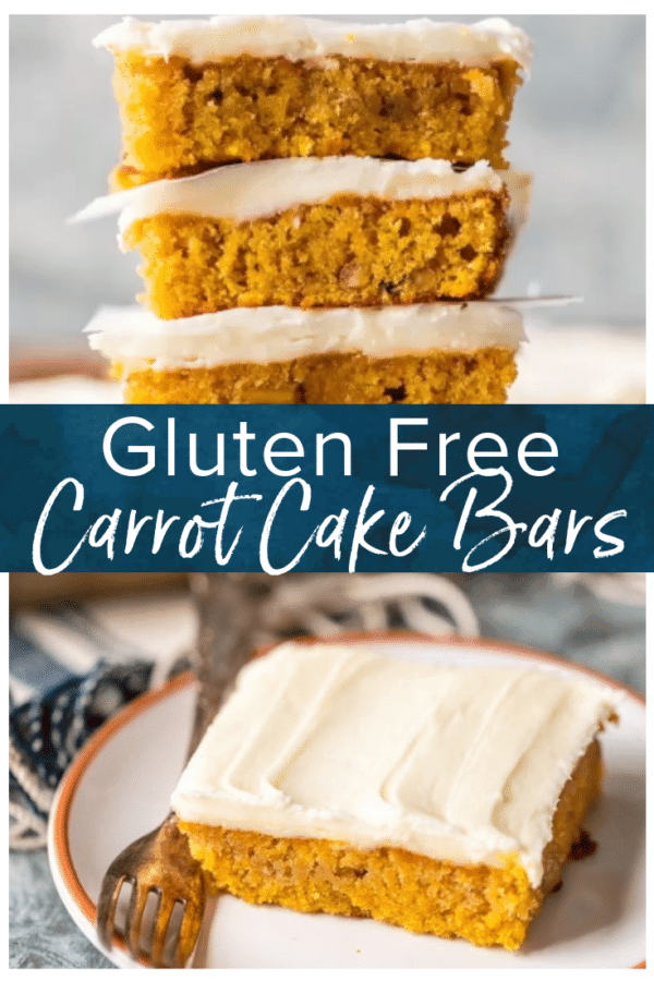 gluten free carrot cake bars pinterest collage