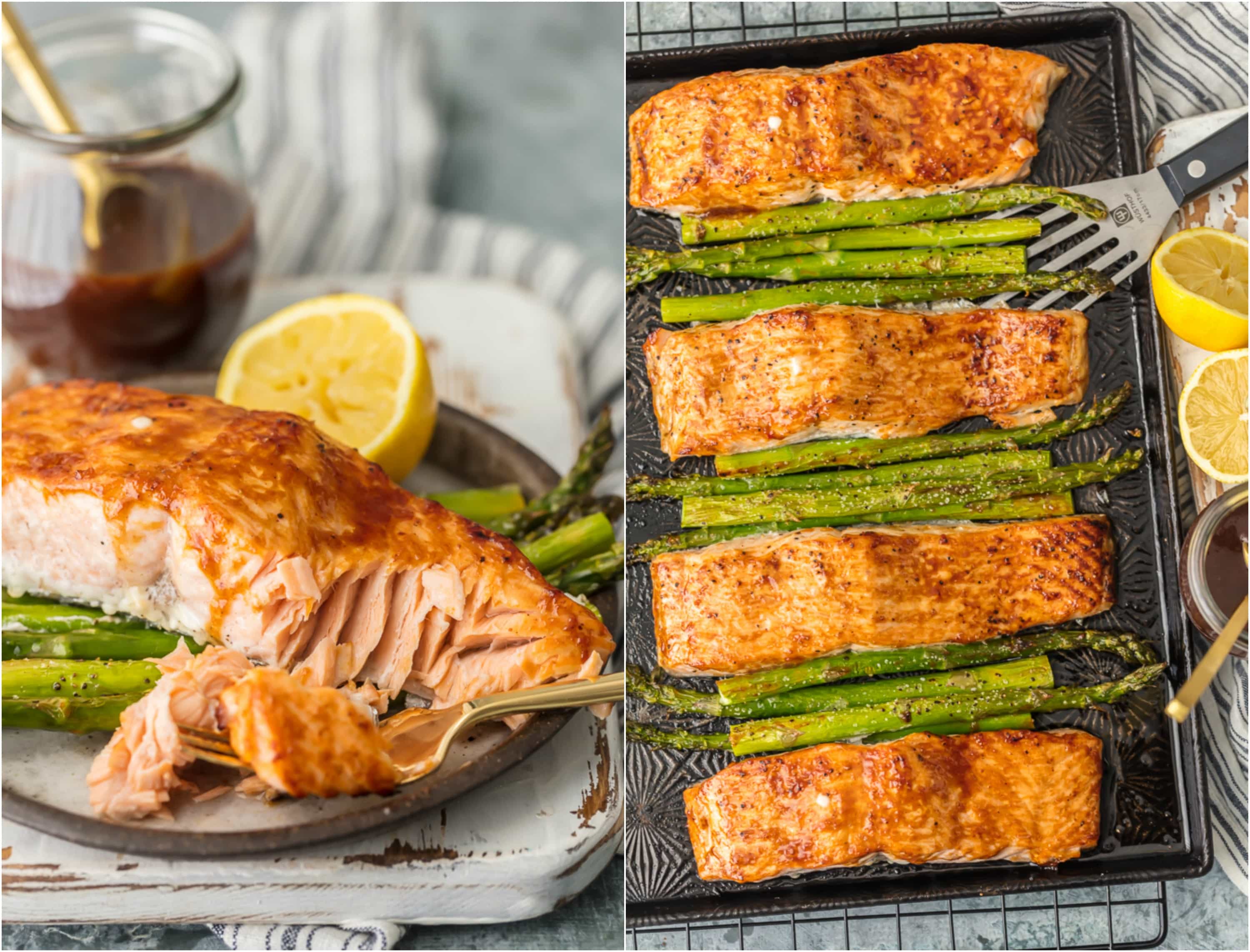 sheet pan baked salmon with asparagus