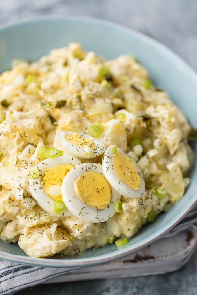 potato salad in a bowl