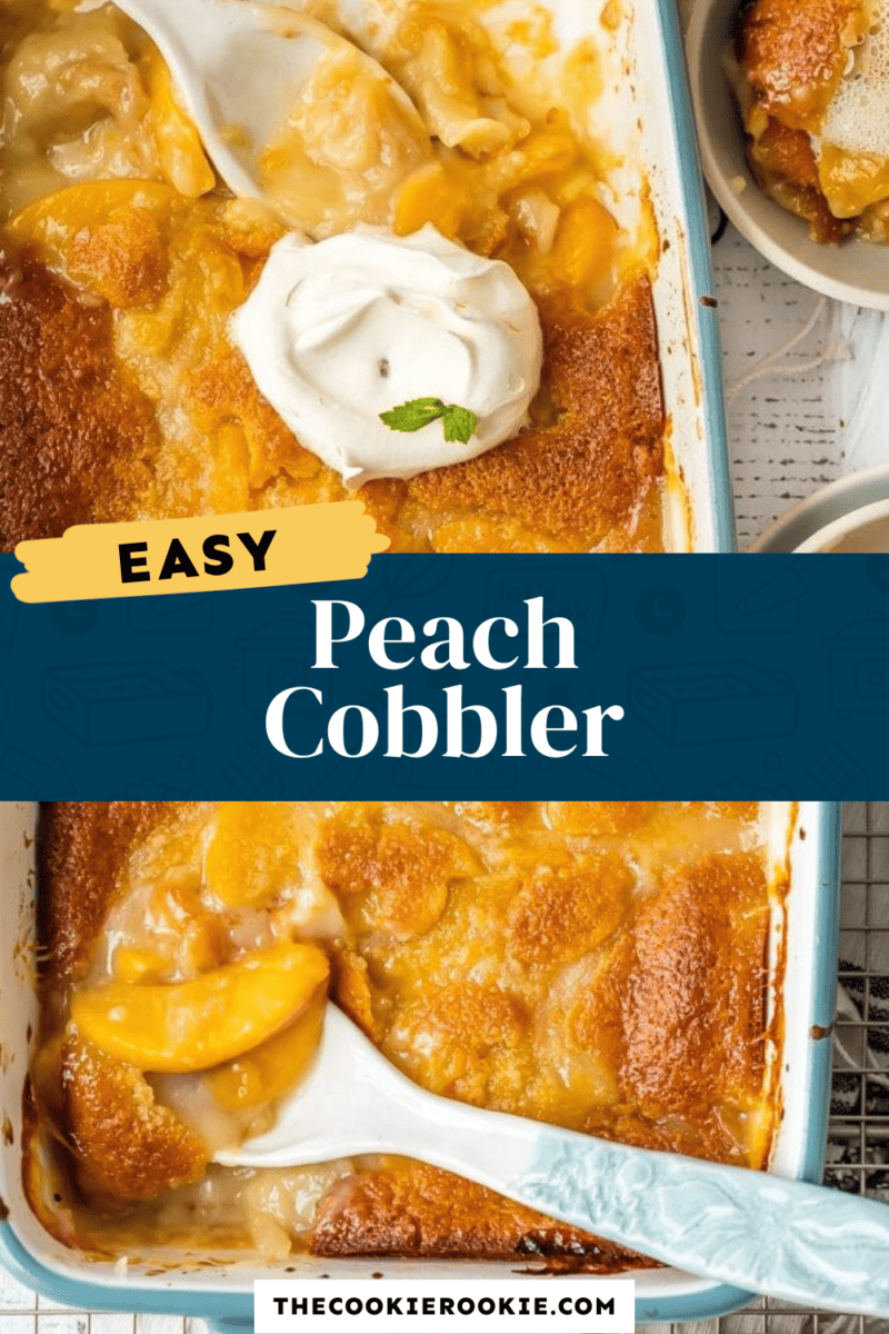 Simple peach cobbler.