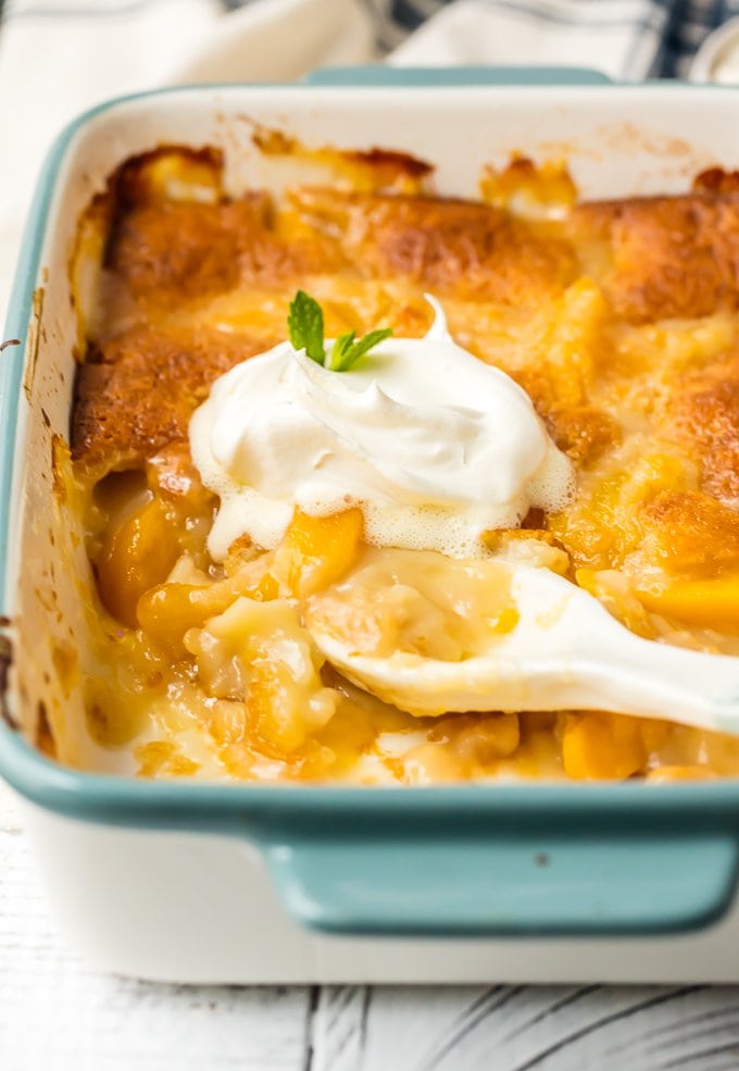 Easy Peach Cobbler Recipe (Made with Canned Peaches) {VIDEO}