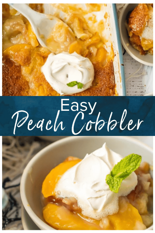 easy peach cobbler pinterest pic