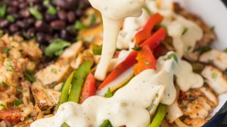 Chicken Fajitas Recipe: Queso Smothered Chicken Fajitas