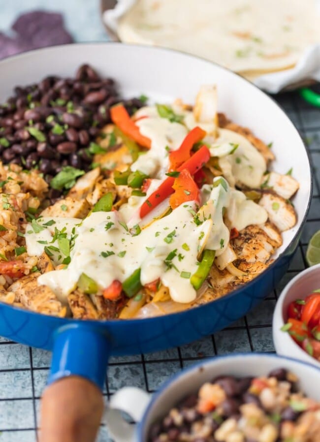 Chicken Fajitas Recipe Queso Smothered Chicken Fajita Recipe {VIDEO}