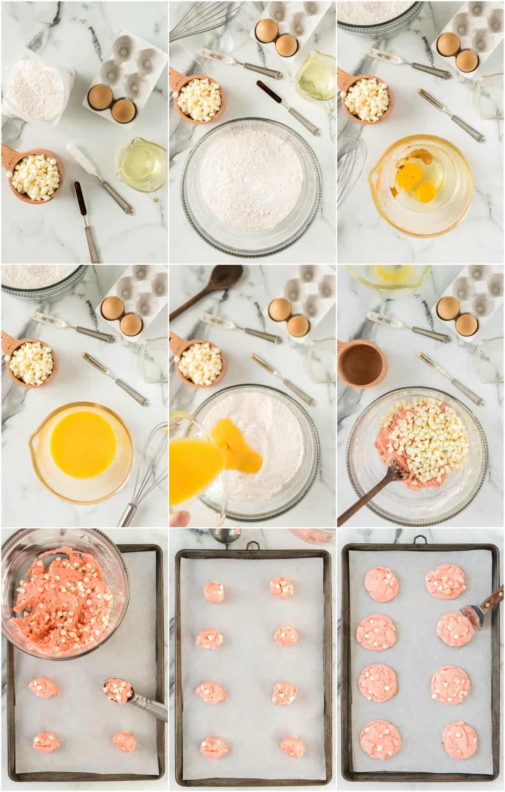 how to make strawberry cookies step by step process shots for making cake mix cookies