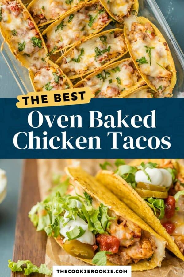 baked chicken tacos pinterest collage