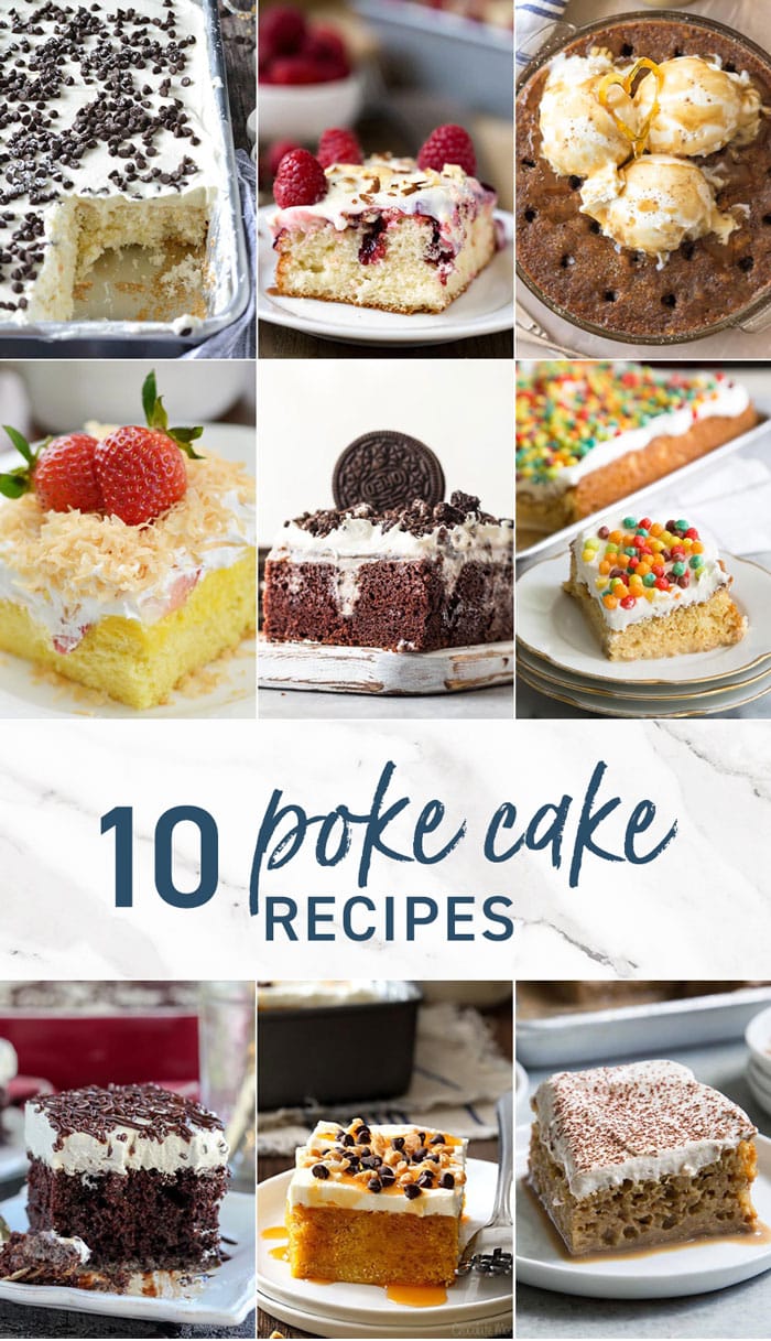 Poke Cake Recipes are a favorite at our house. There's nothing better than a Jello Poke Cake Recipe to make a celebration unique, tasty, and most importantly EASY! These 10 Pudding Poke Cake Recipes are simple. creamy, flavorful, and creative. Enjoy!