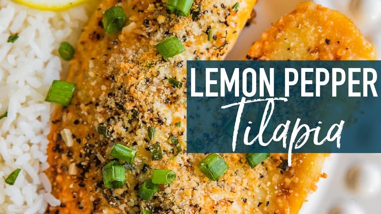 Parmesan Crusted Lemon Pepper Tilapia Recipe (VIDEO!!)