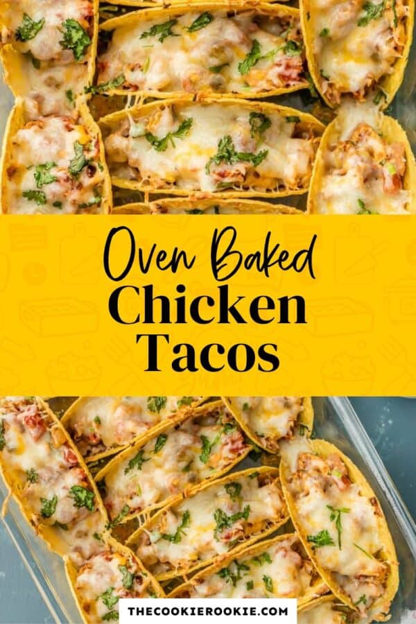baked chicken tacos pinterest collage