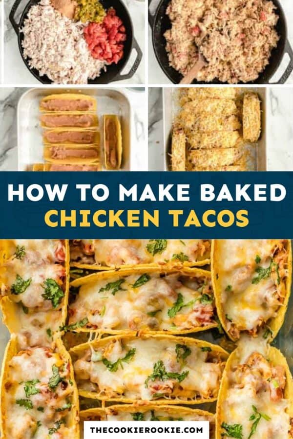 baked chicken tacos pinterest collage