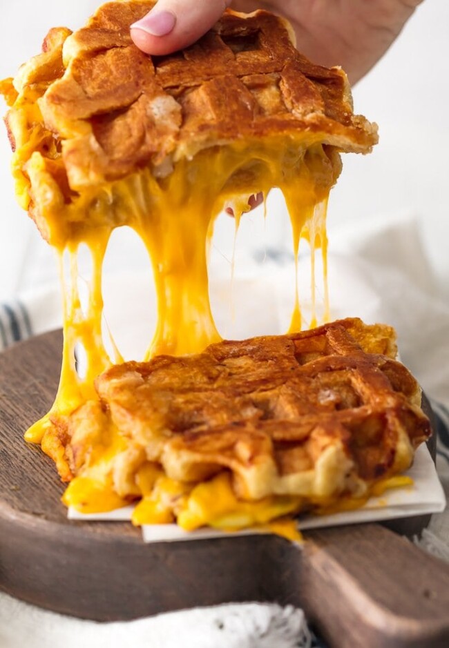 Apple Cheddar Waffle Sandwich (Waffle Grilled Cheese) Recipe The