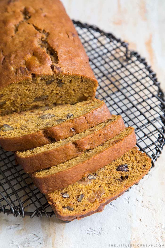 Banana Pumpkin Bread with Figs and Pecans | The Little Epicurean