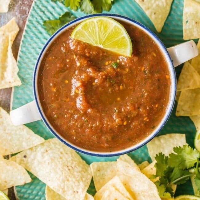 featured blender salsa (easy homemade salsa)
