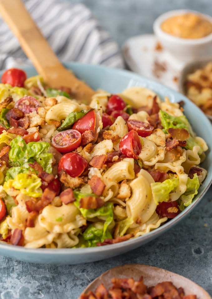 giant bowl of pasta salad