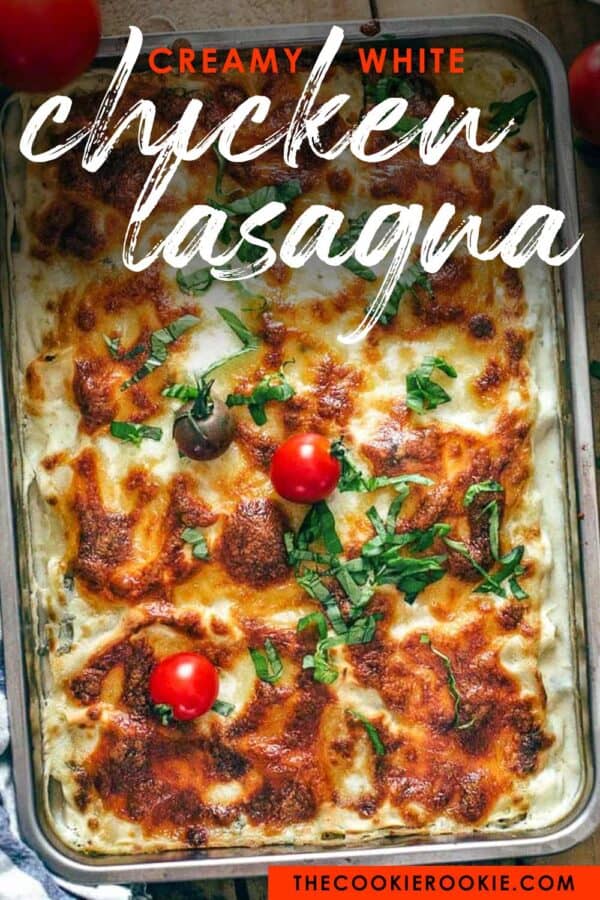 white chicken lasagna pinterest image