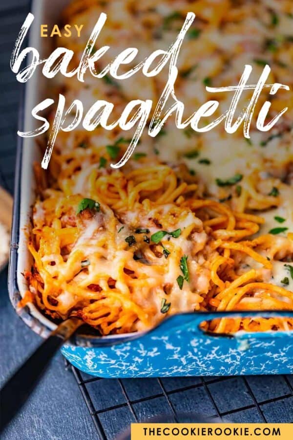 baked spaghetti pinterest image