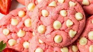 Strawberry Cake Mix Cookies 