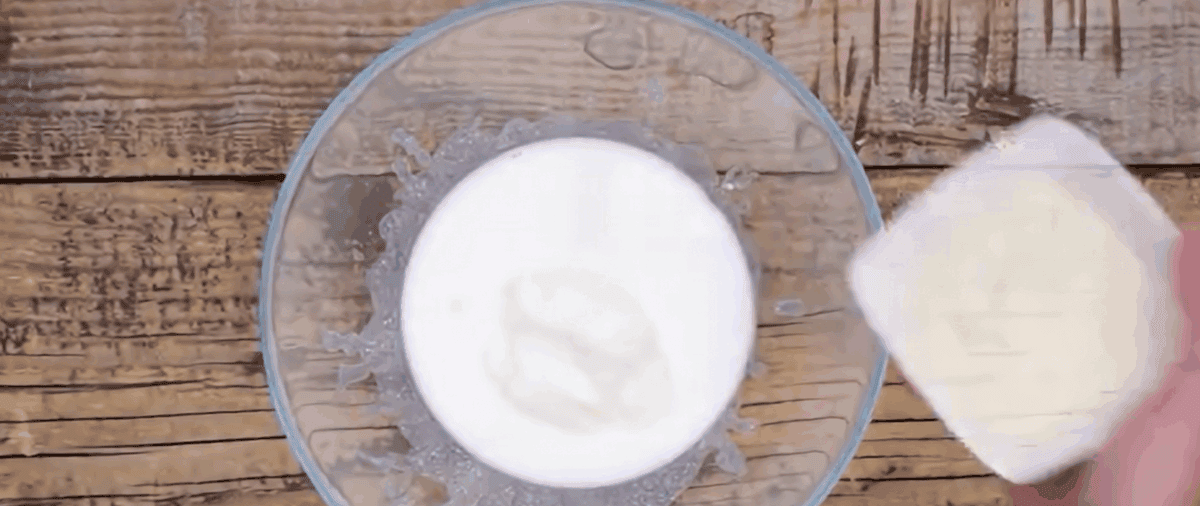 Combining all the creamy ingredients to make ranch dressing. 