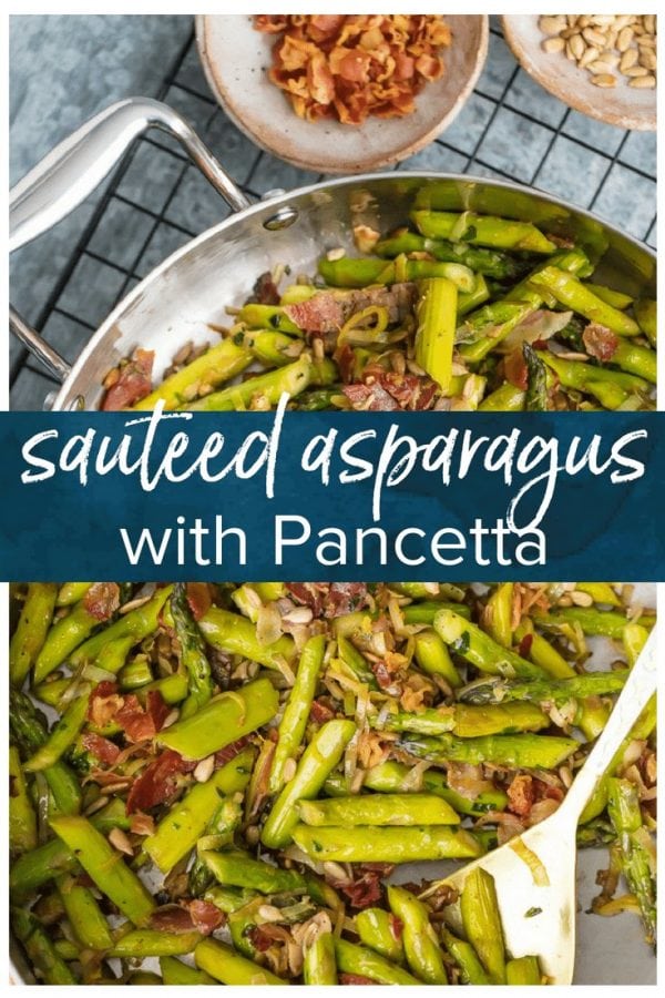 Sauteed Asparagus with Pancetta- Pinterest collage