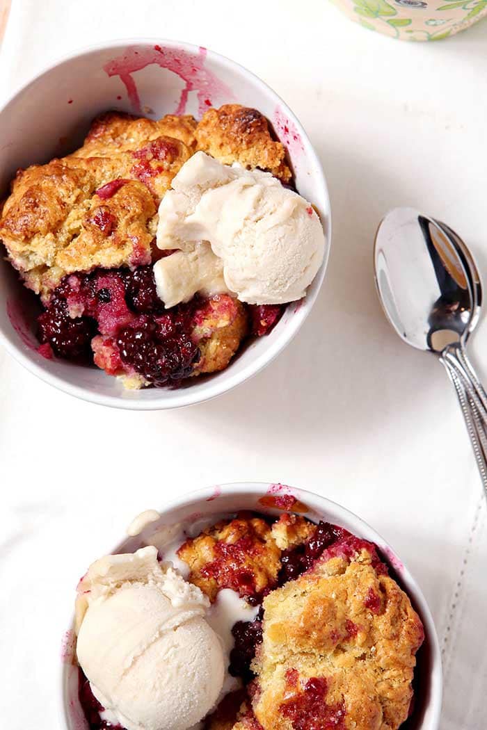 Dairy Free Blackberry Cobbler | The Speckled Palate