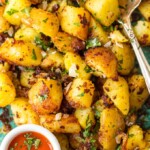 This HOME FRIES RECIPE is the perfect side dish for any meal, whether it's breakfast, lunch, or dinner. Crispy Breakfast Potatoes are a hearty way to start your day along with eggs and toast. And of course you can devour these savory Homes Fries for a little snack. These tasty potatoes go with just about everything, and they're oh so delicious!