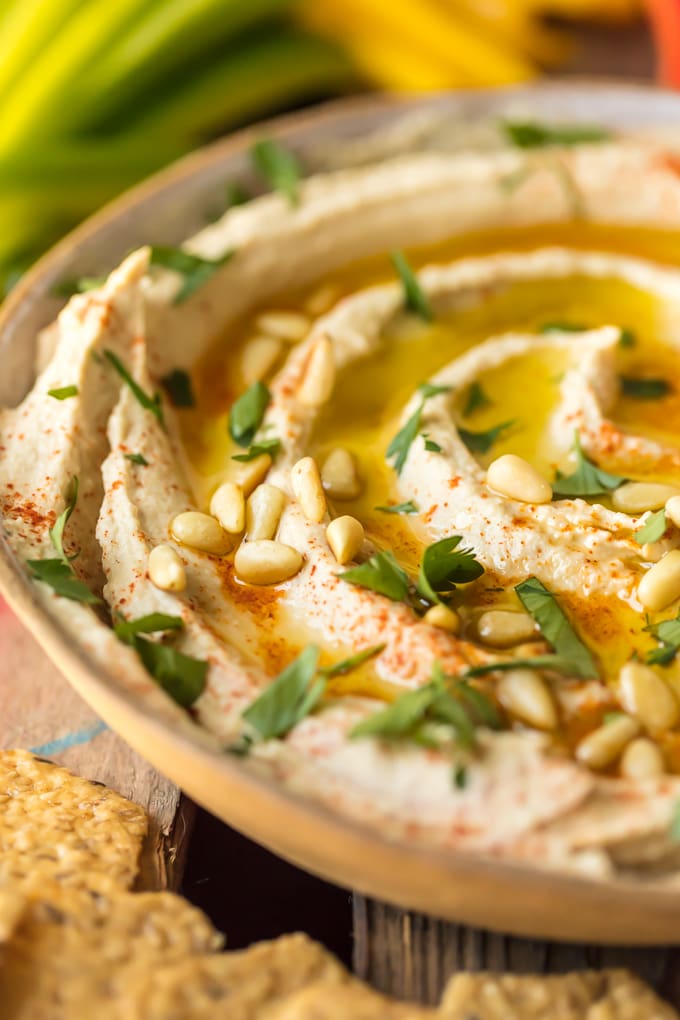 A bowl of the best hummus recipe
