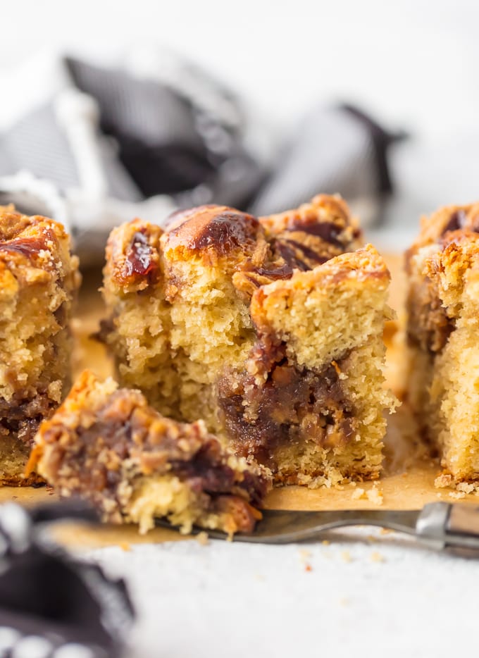Peanut Butter and Jelly bar with a bite taken out