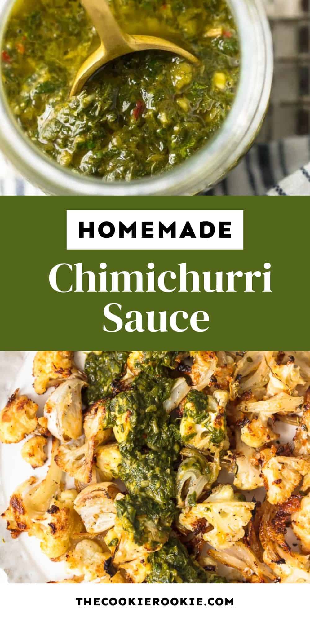 Homemade Chimichurri Sauce pin image