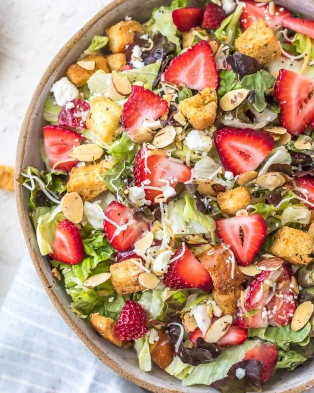 Strawberry salad with poppyseed dressing. 