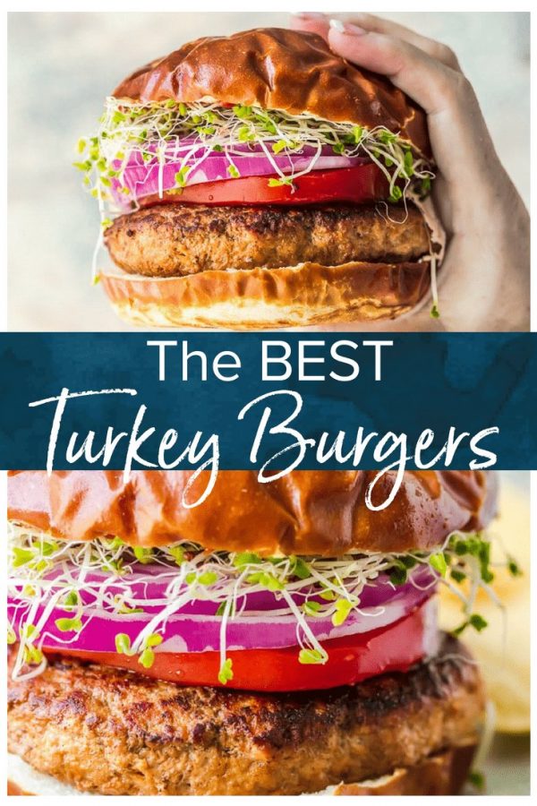This is the BEST Turkey Burger Recipe. Turkey Burgers are a delicious and healthy burger option to replace ground beef. They're super juicy and flavorful, and they're easy to cook up on the stove. Try this turkey burger recipe instead of the usual beef burgers. You'll be surprised by how tasty they are!