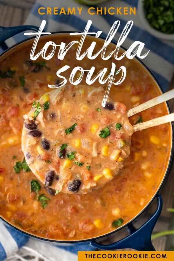 creamy tortilla soup pinterest image