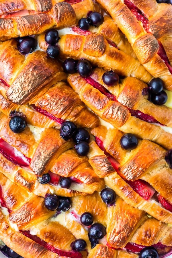 Croissant French Toast Casserole with Berries and Cream Recipe The