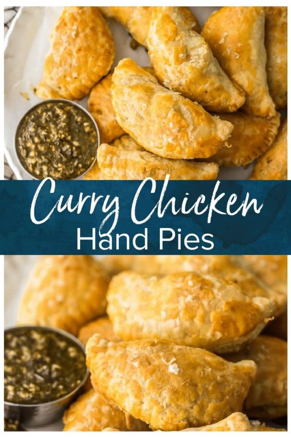 Curry Chicken Hand Pies are as easy as they are delicious! Game Day has never been more delicious than when you bring a batch of these Easy Chicken Curry Turnovers. These Curry Chicken Hand Pies are made with sliced chicken breast, frozen puff pastry dough, and a simple creamy chicken curry and vegetable filling; pleasing even the pickiest party guests. So much flavor!