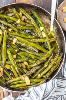 Sauteed Green Beans with Molasses are a slightly sweet yet savory side dish perfect for Thanksgiving, or any dinner throughout the year. This green bean recipe is simple!