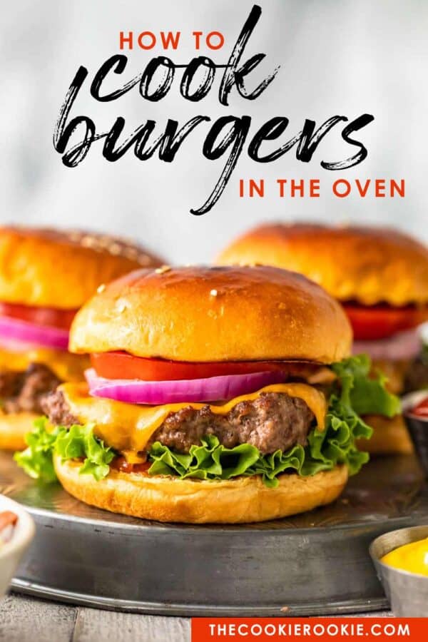 burgers on the stove pinterest image