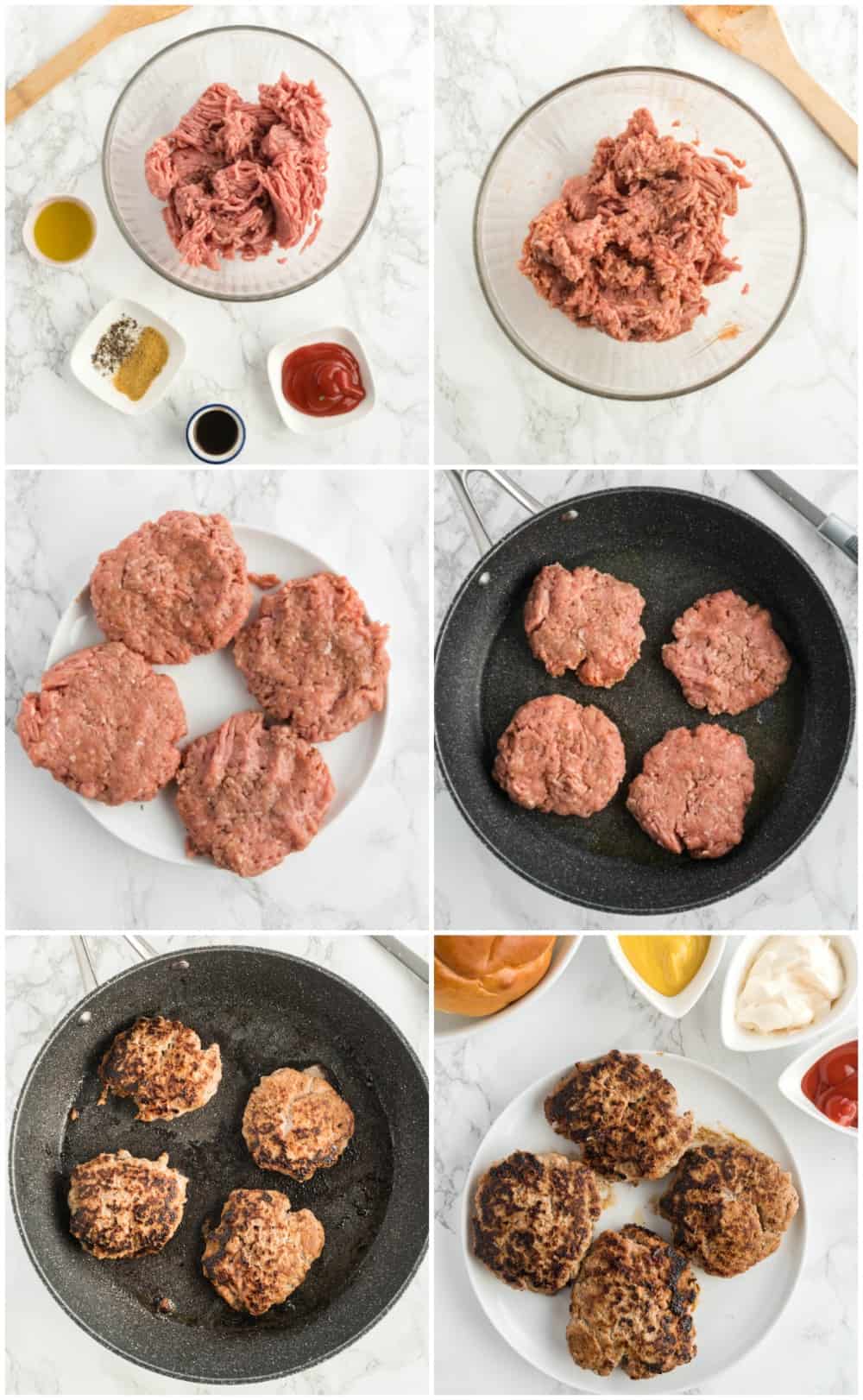 how to make ground turkey burgers step by step process shots