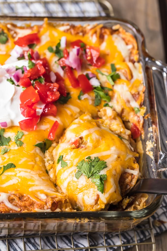 King Ranch Chicken recipe covered in cheese