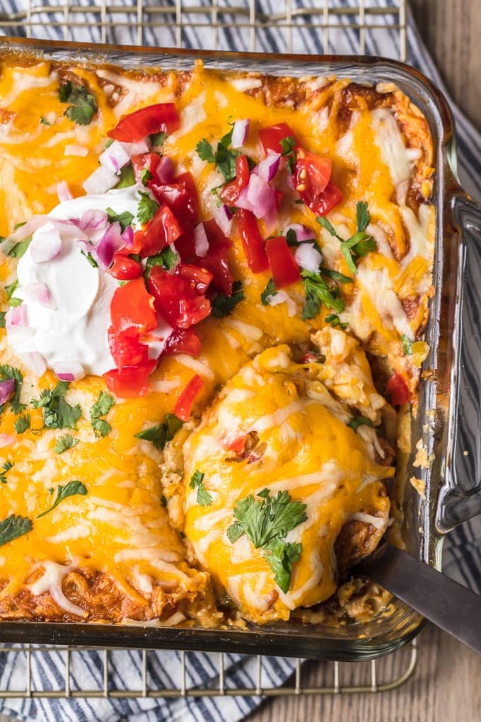 King Ranch Casserole in a baking dish