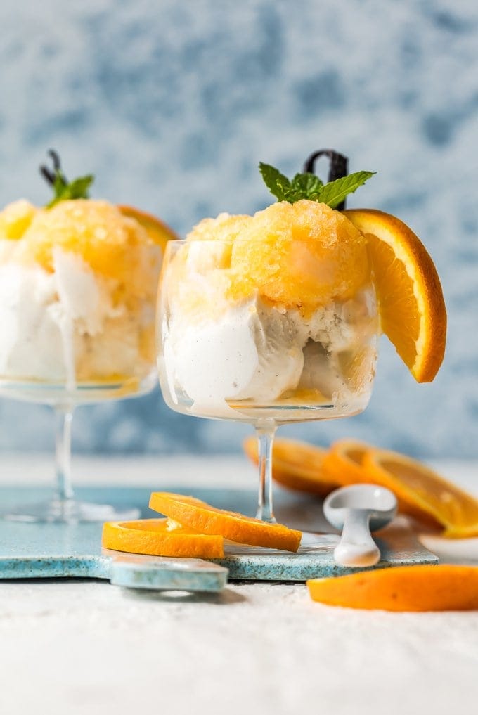 orange cream granita recipe (orange creamsicle granita)