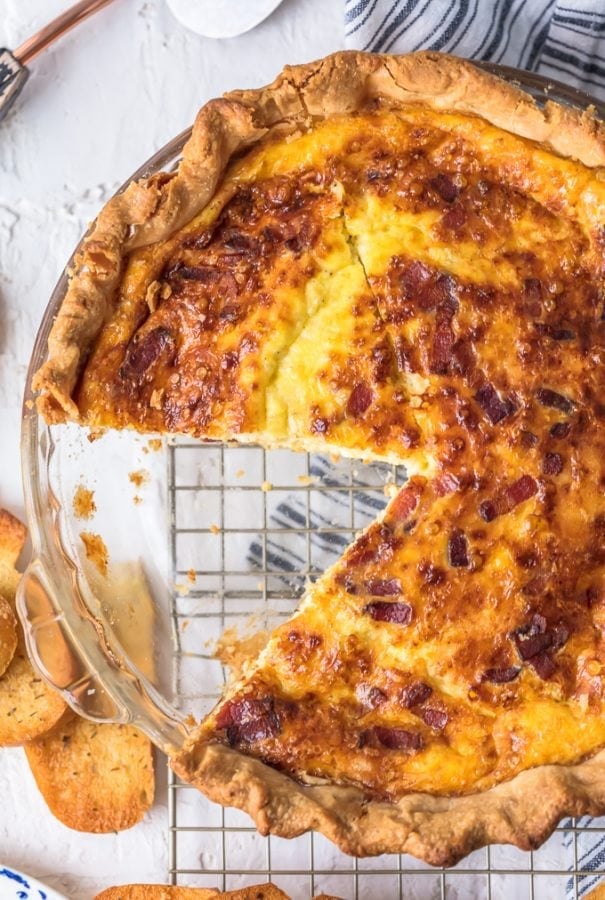 Quiche Lorraine Recipe (Egg, Bacon, & Cheese) VIDEO!!!