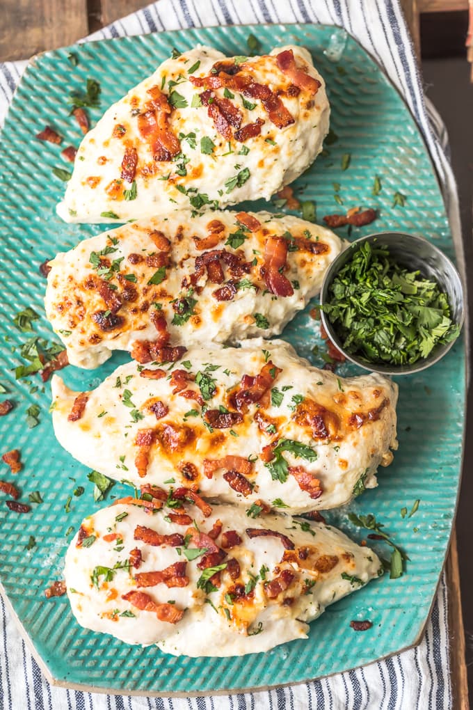 Baked Ranch Chicken with Bacon plated