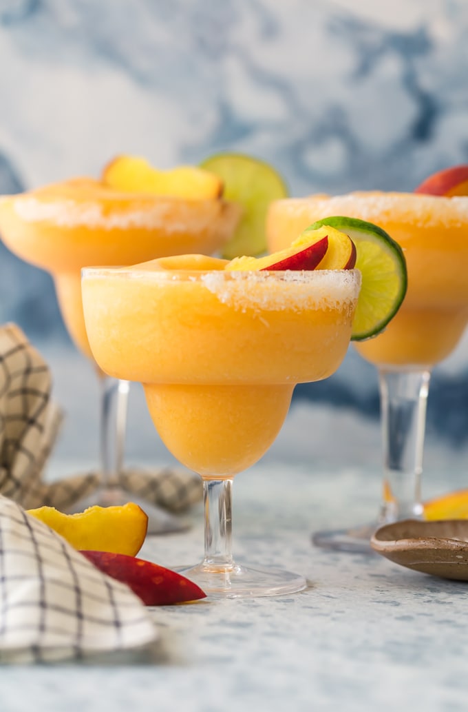 Skinny Peach Frozen Margarita Recipe - The Cookie Rookie® (VIDEO!!)