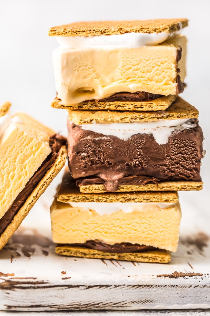 ice cream sandwiches stacked