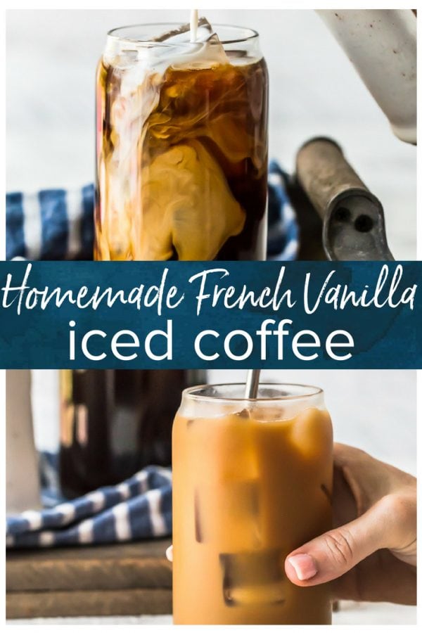 French Vanilla Iced Coffee with Homemade Vanilla Syrup is the ultimate delicious drink to kick start any day or week. We are all busy and on the go, and having the right amount of creamy caffeine made to order is the perfect solution for going all day every day. I am in love with this Homemade Vanilla Iced Coffee and make a big batch every Monday!