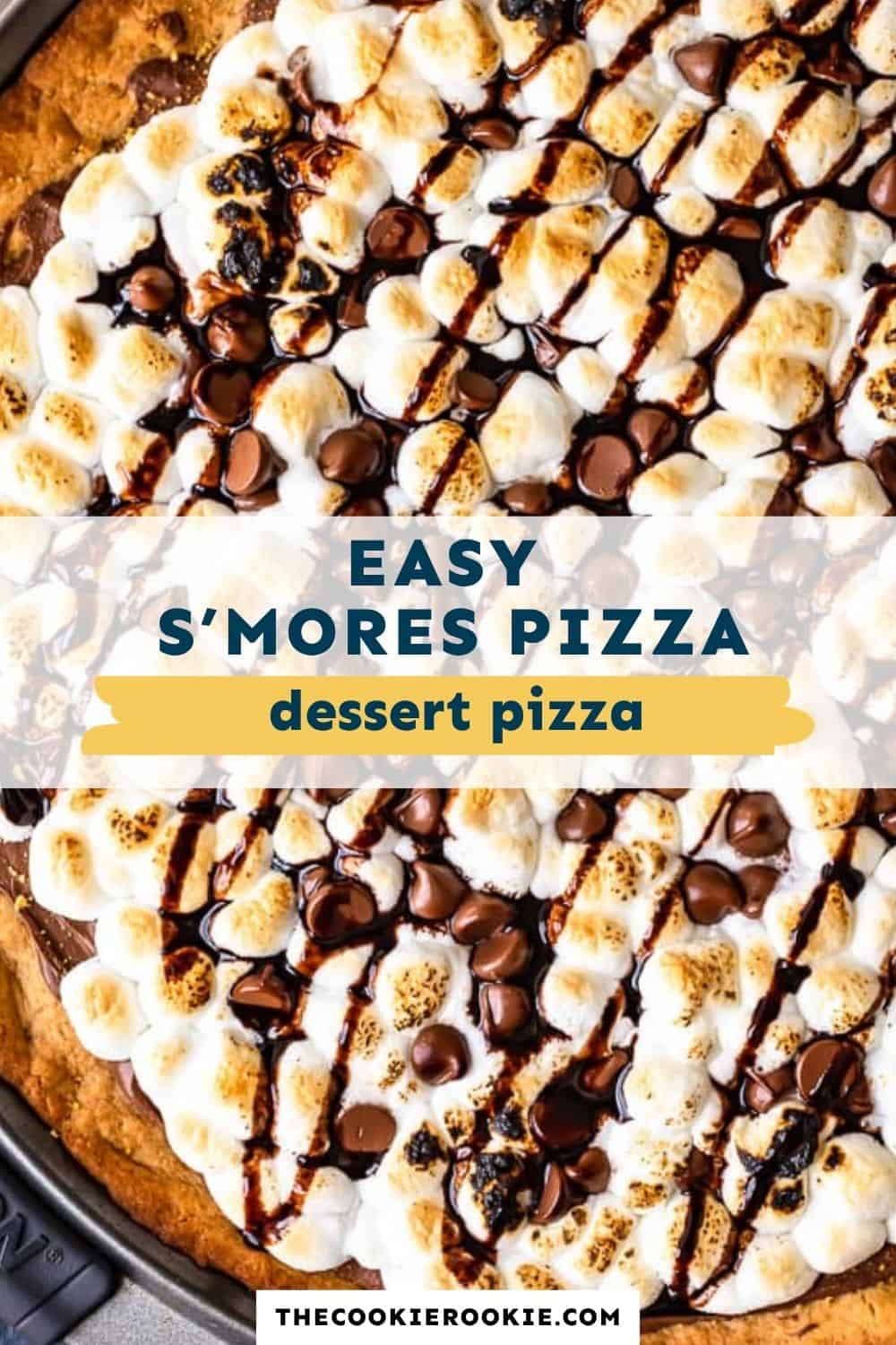 s'mores dessert pizza pin image